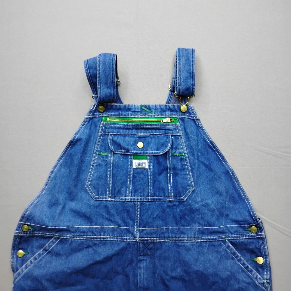 Liberty Blue Denim Overalls Mens Carpenter Workwear Bib Dungarees 48x28